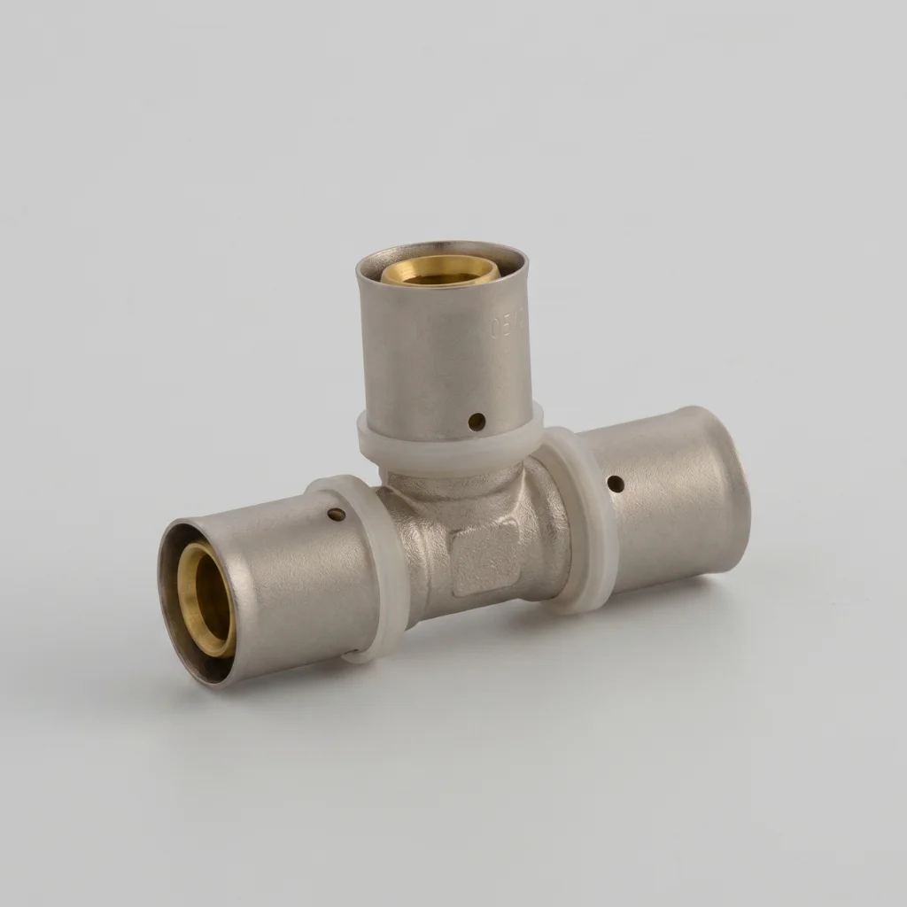 A106 PEX Tee 20 Mm × 20 Mm × 20 Mm – Press-Fit System - Image 1