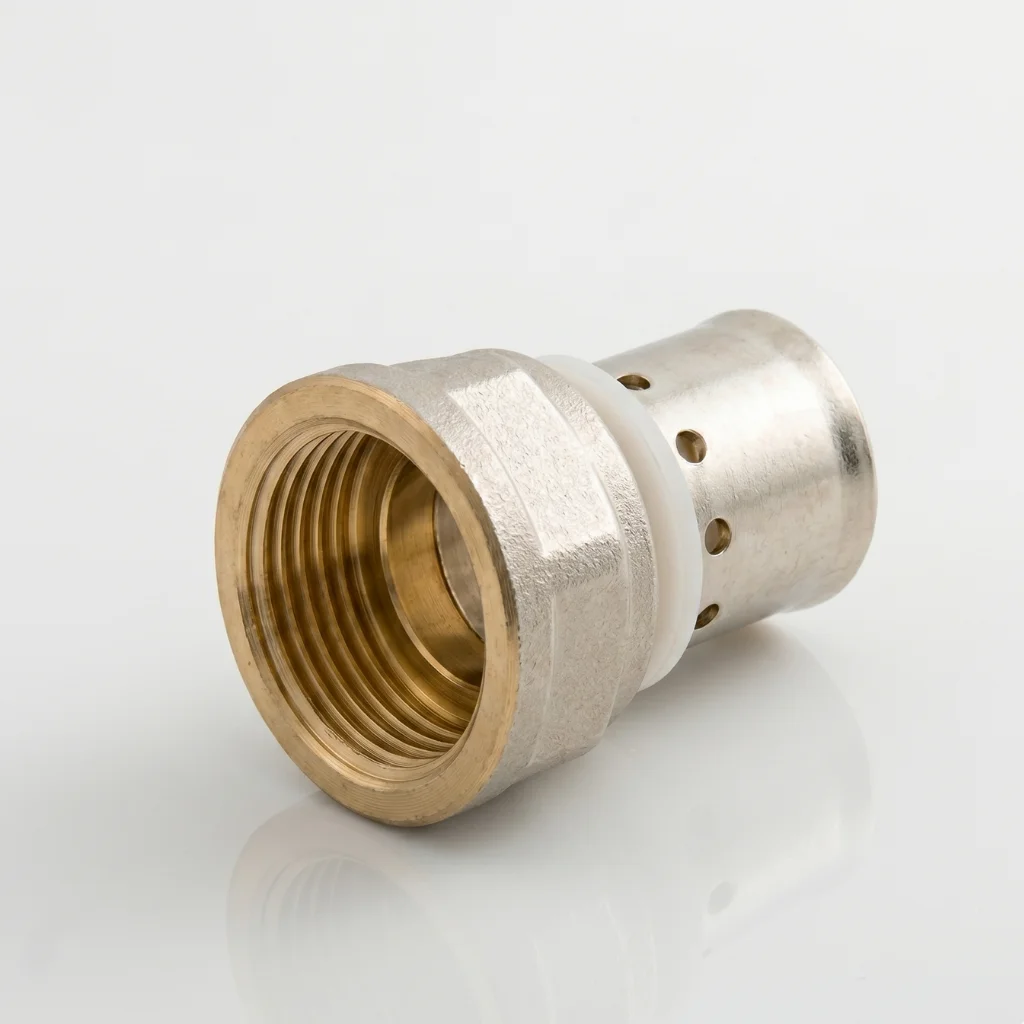 A23 Rechte Pex-Koppeling 16 Mm X 3/4″, Binnendraad – Perssysteem - Afbeelding 1