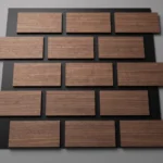 Akoestische Panelen – Rechthoekig – Dark Walnut – 687/610/18 mm